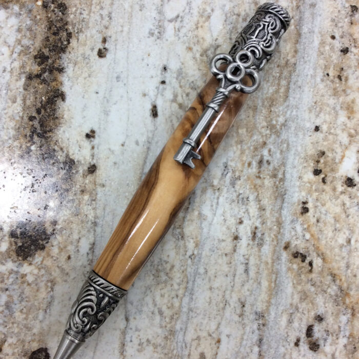Olive Skeleton Key Pen